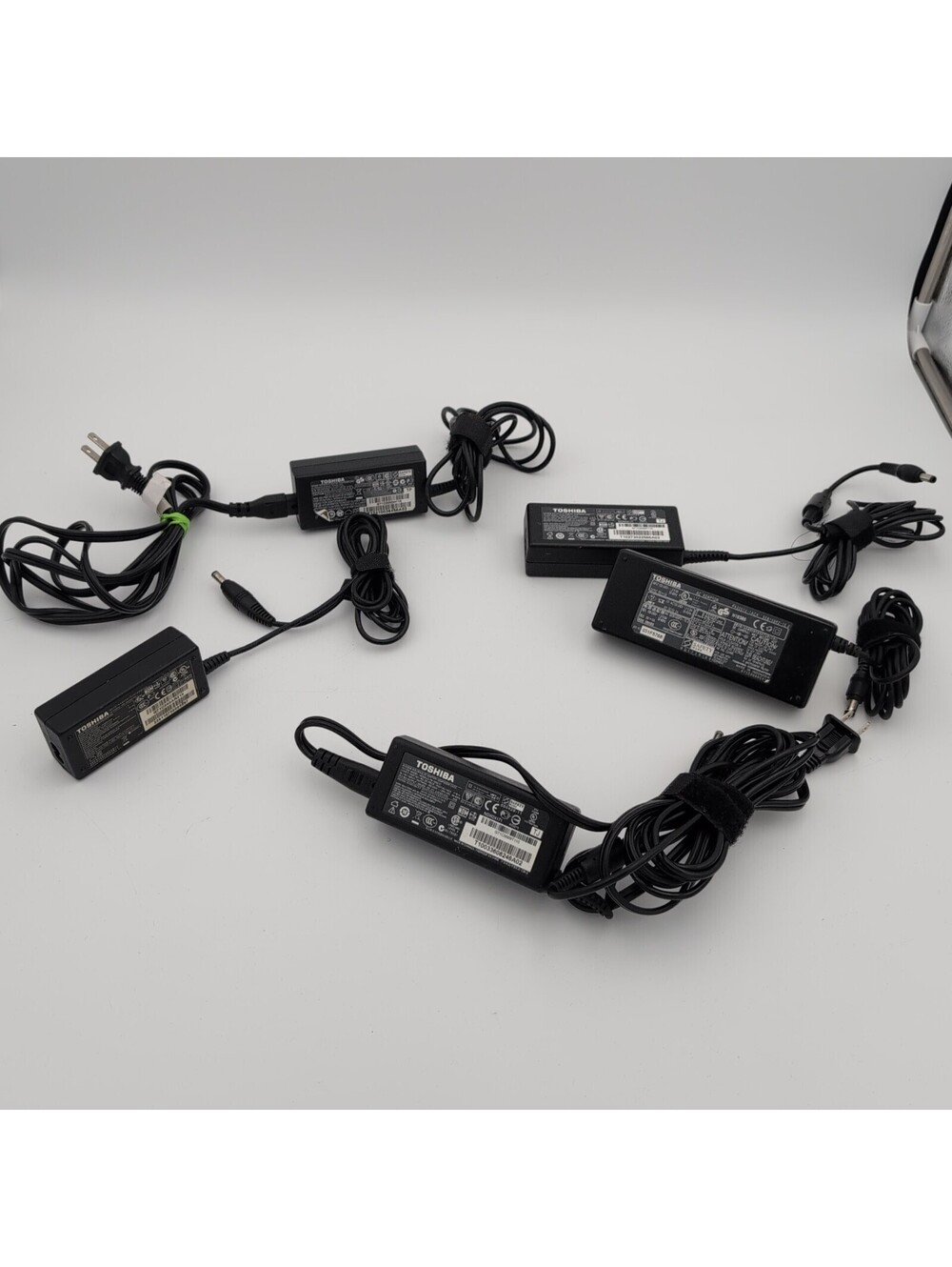 LOT 9 OEM Toshiba 3 Prong Mickey Mouse AC Power Cord Random Bundle